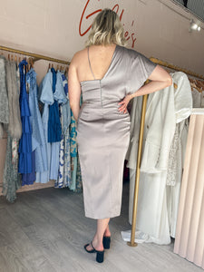 Manning Cartell - Miami Heat Asymmetric Silver Dress (Size 12)
