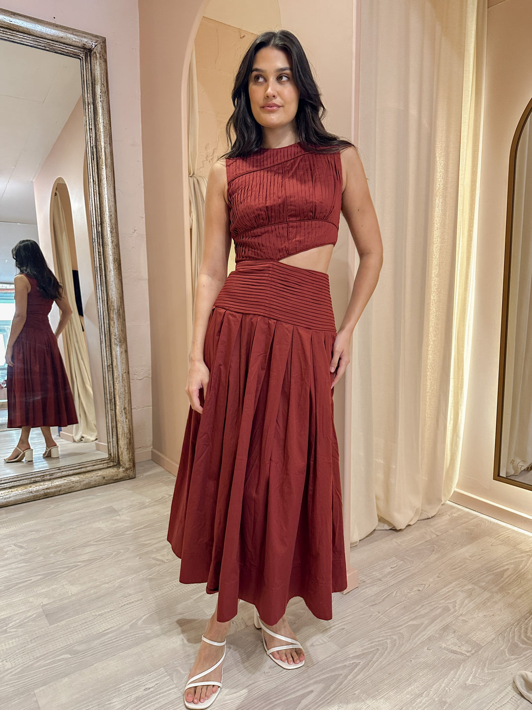 aje cascade cut out dress Cascade Cut Out Dress