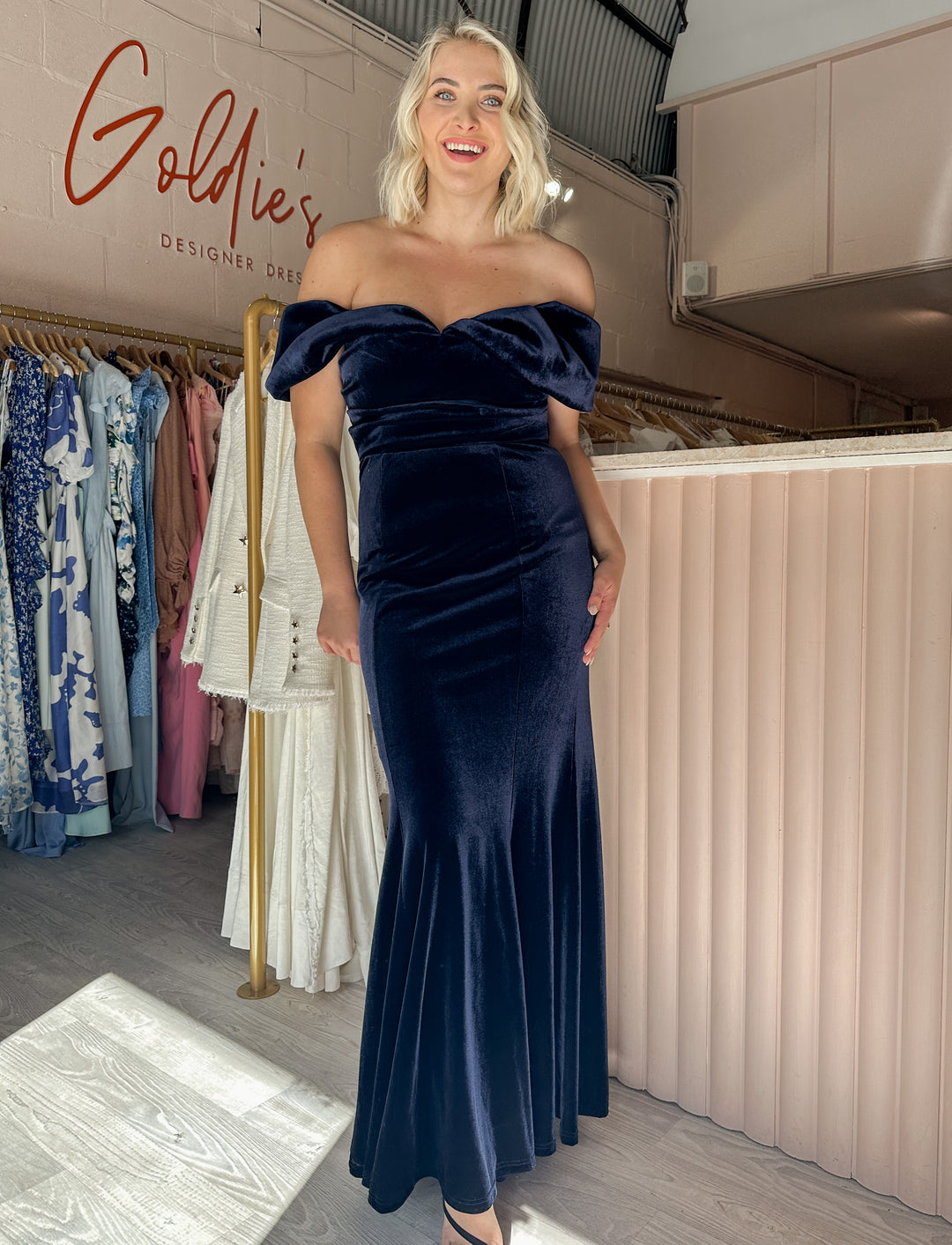 Sheike Vanity Maxi Dress Navy (Size 12) – Goldie's Designer