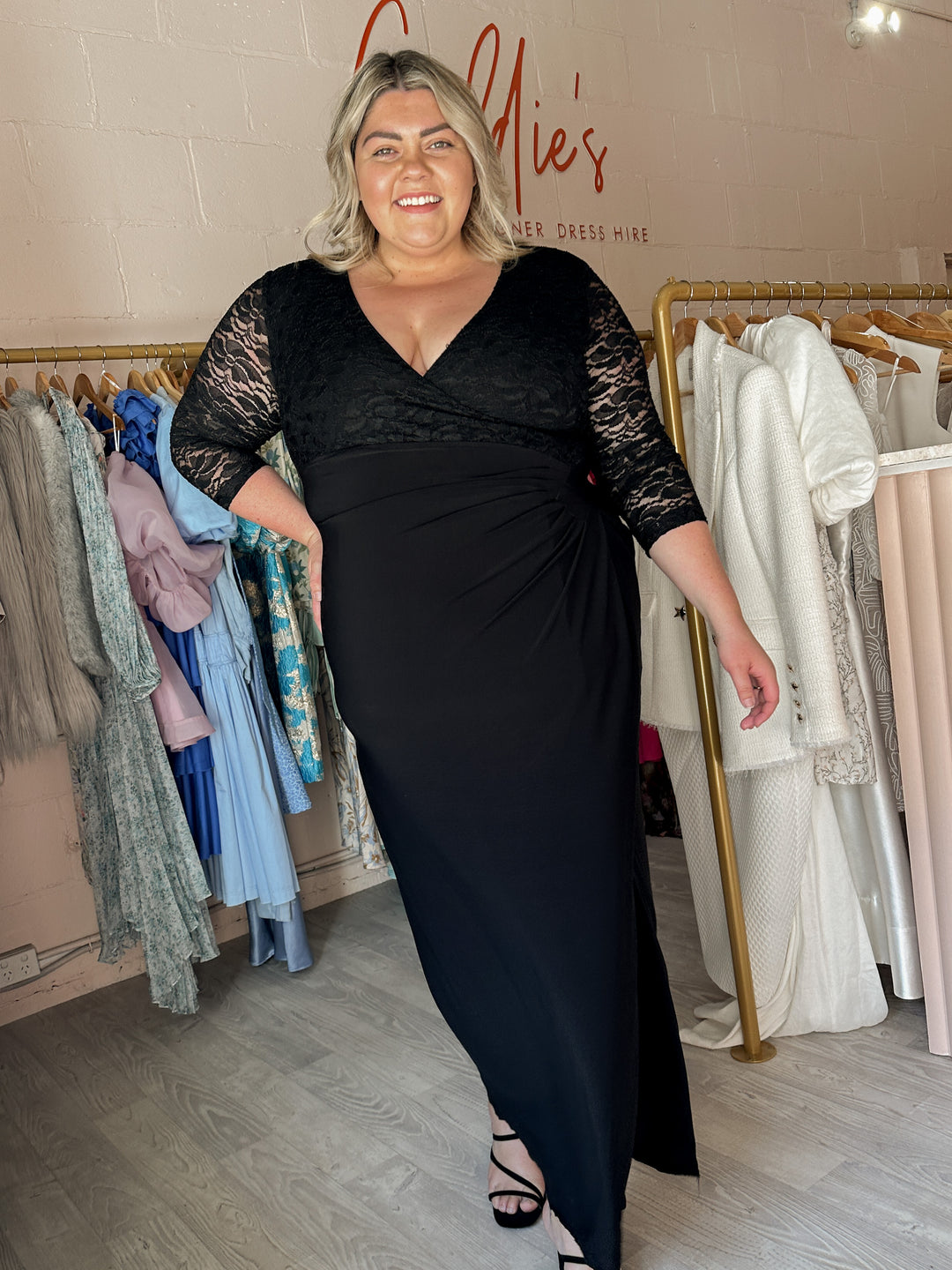 anthea crawford lace dress Anthea Crawford Millicent Champagne Lace Dress Mangos Fashion Boutique