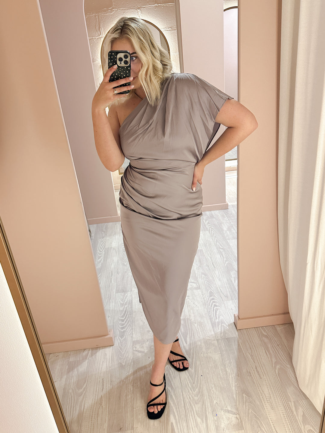 Manning Cartell - Miami Heat Asymmetric Silver Dress (Size 12) – Goldie's