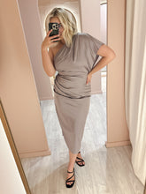 Load image into Gallery viewer, Manning Cartell - Miami Heat Asymmetric Silver Dress (Size 12)
