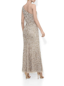 Montique - Coco Beaded One Shoulder Gown (Size 8)