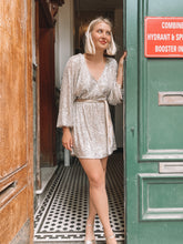 Load image into Gallery viewer, Winona - Broadway Short Dress Silver (Size Medium)