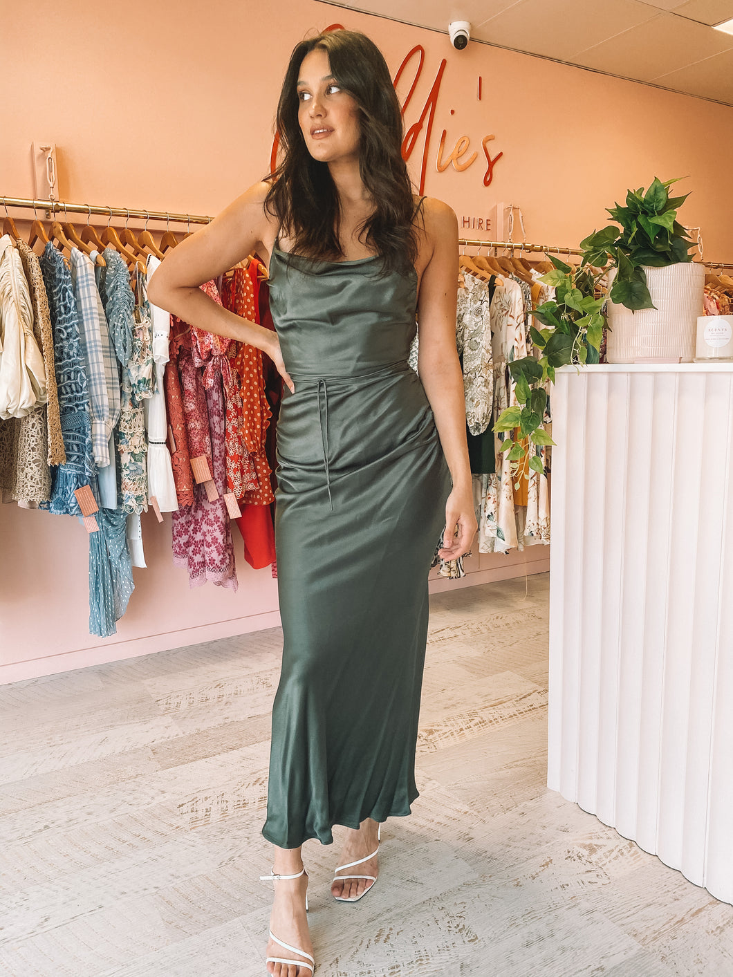 Shona Joy - Olive La Lune Maxi Dress (Size 8)