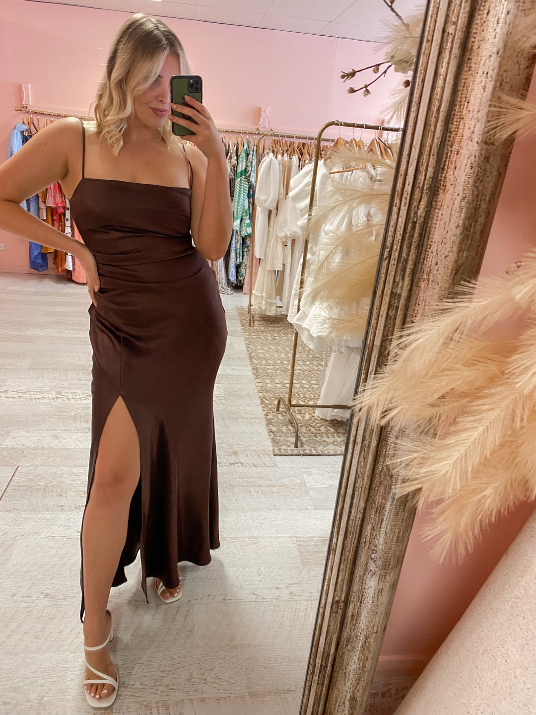 Bec and Bridge - Nadia Maxi Dress Chocolate (Size 10)