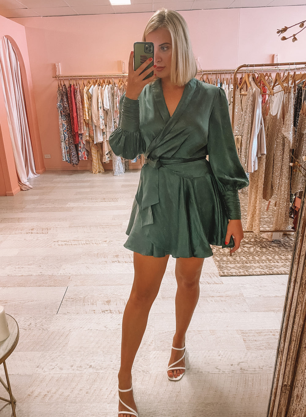 Zimmermann - Silk Wrap Mini Dress Clover (Size 8/12) Zimmermann - Silk Wrap Mini Dress Clover (Size 8/12)