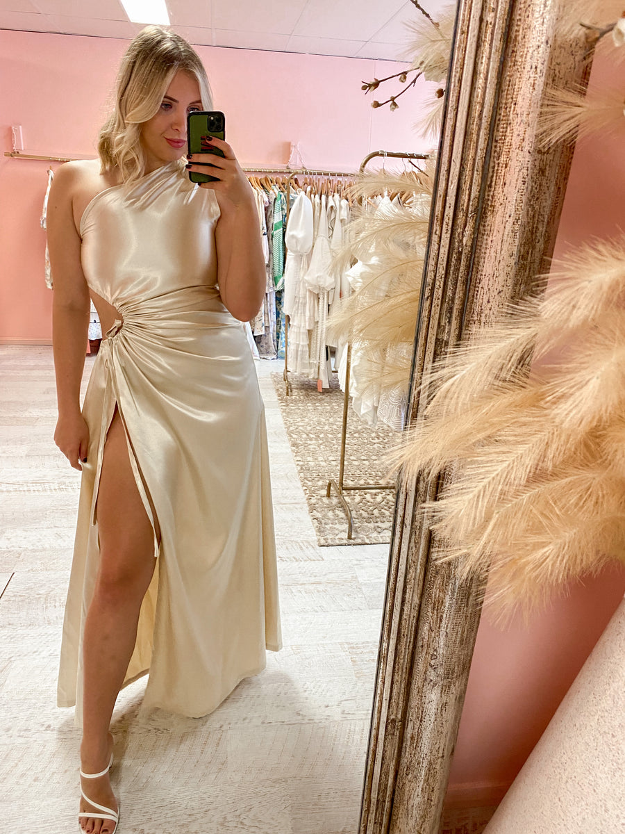 sonya satin dress Sonya Satin Maxi Dress - Mauve/combo