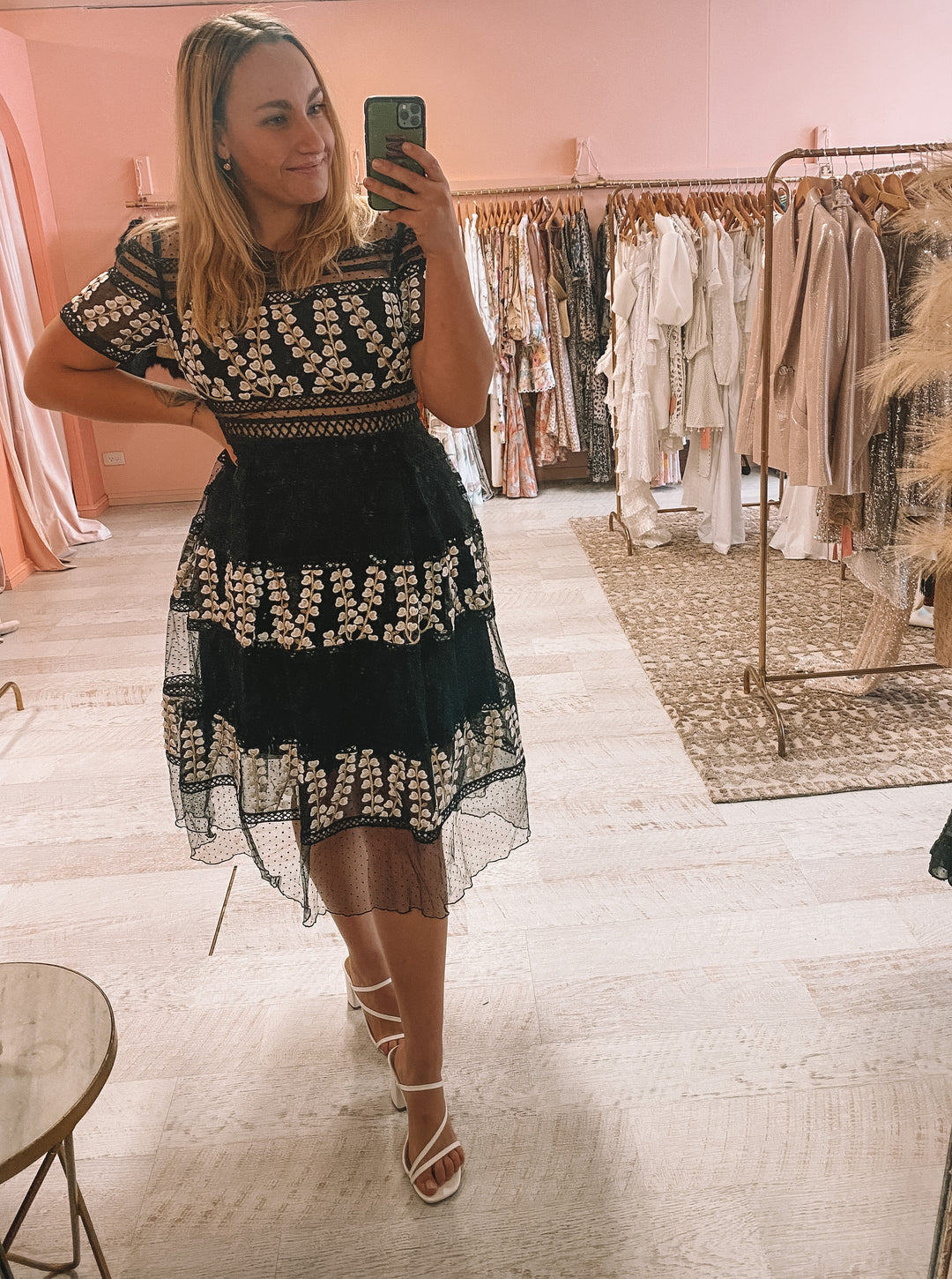 Mossman - The Night Blossom Midi (Size 14) Goldie's - Designer Dress Hire Mossman - The Night Blossom Midi (Size 14) Goldie's - Designer Dress Hire