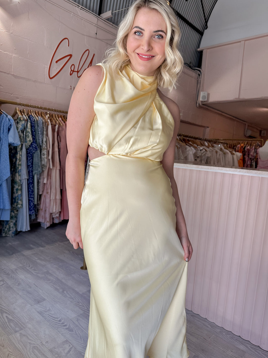 sheike gold dress All eyes on you. Discover the Athena Dress in a new metallic gold fabrication, available in store and online. As seen on @iziangus #sheike