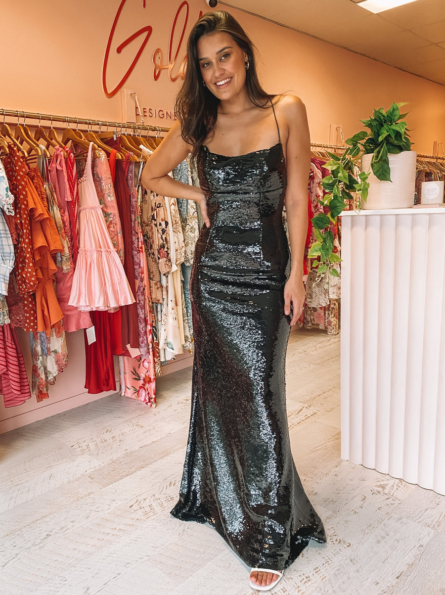 sherri hill black sequin dress Sherri Hill 52125