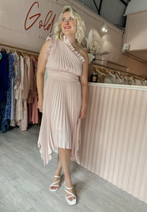 Mossman - Lady Like Midi Dress Blush (Size 14)