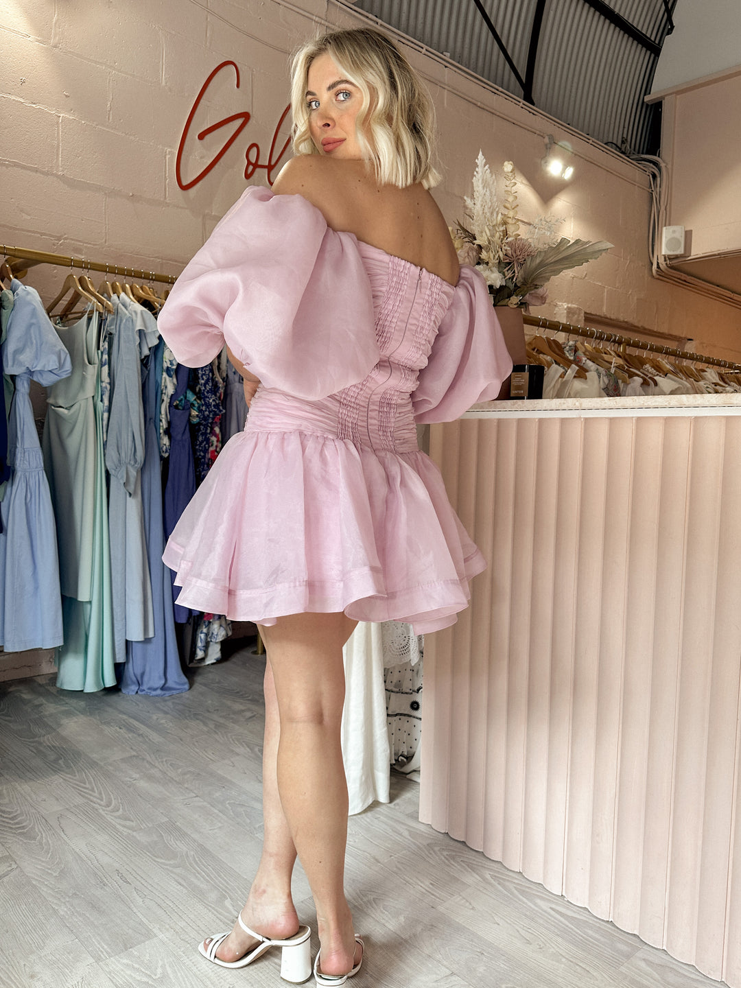 aje myriad cut out dress Myriad Cutout Organza Mini Dress By Aje