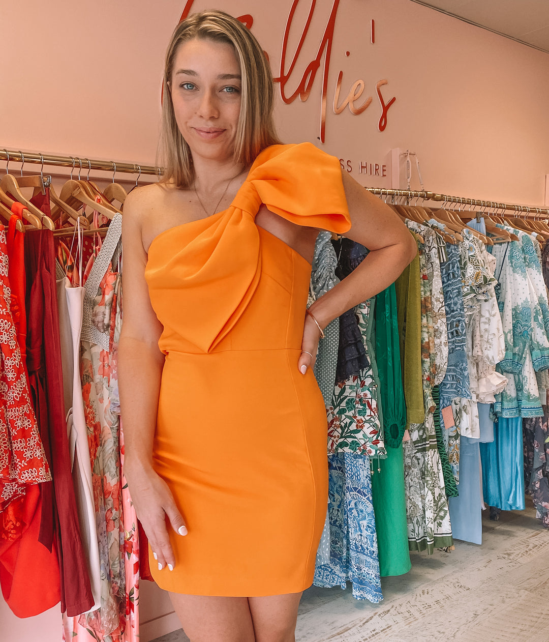 By Johnny - Calypso Wrapped Up Asymmetric Dress (Size 6) Goldie's - Designer Dress Hire By Johnny - Calypso Wrapped Up Asymmetric Dress (Size 6) Goldie's - Designer Dress Hire