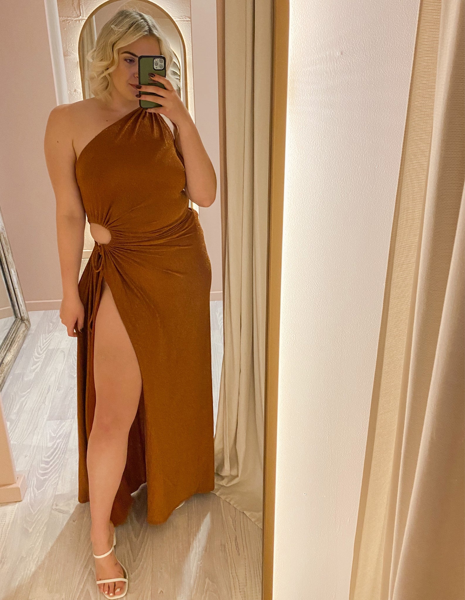 Sonya - Nour Bronze Shimmer Maxi (Size 8/12) – Goldie's - Designer Dress  Hire