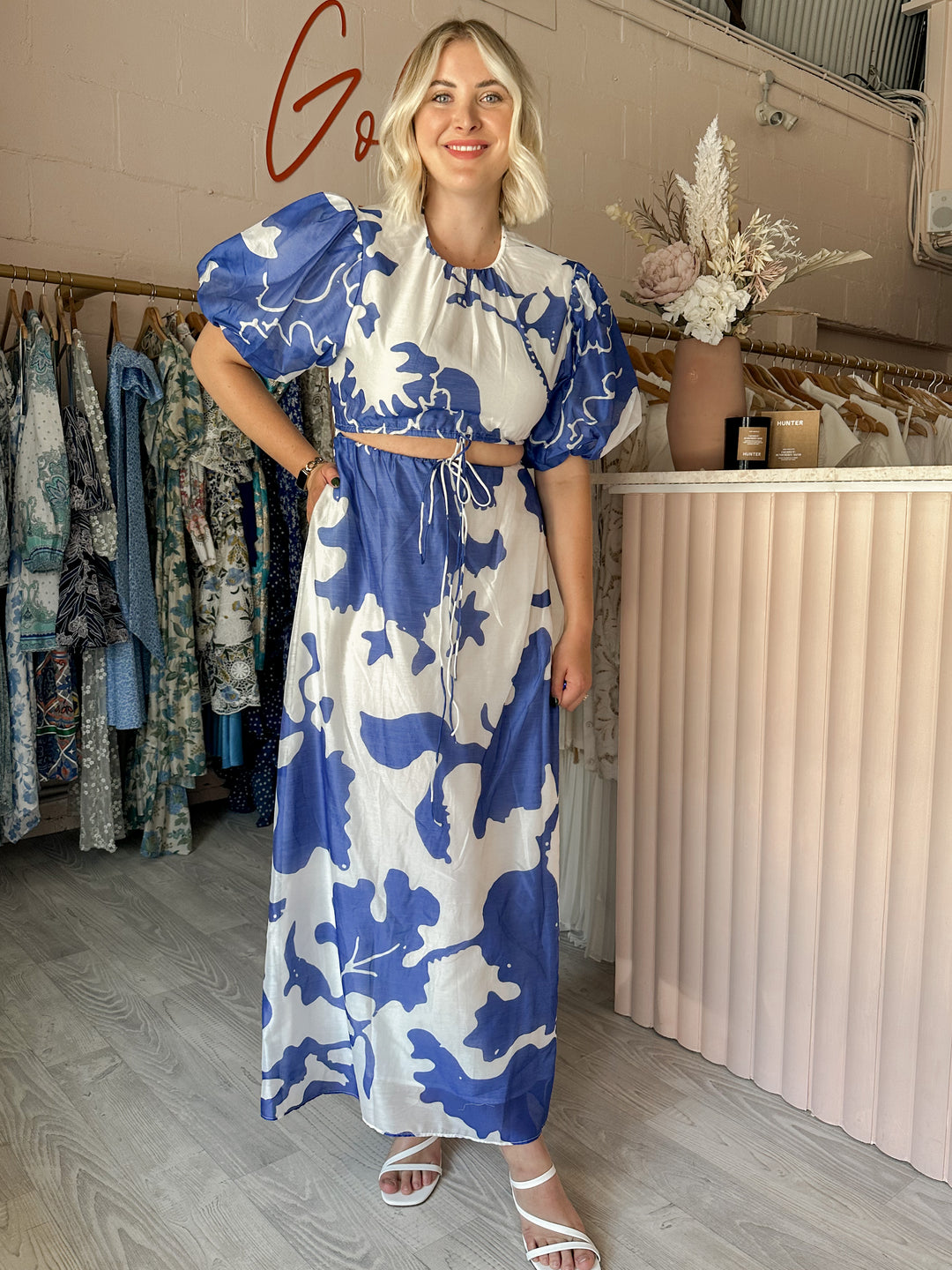 SIR - Vivi Puff Sleeve Maxi Dress (Size 2)