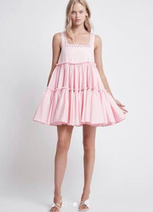 Aje - Hushed Mini Dress Pink (Size 10)