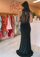 Load image into Gallery viewer, Rose Noir - Black Mesh Gown (Size 8/12)