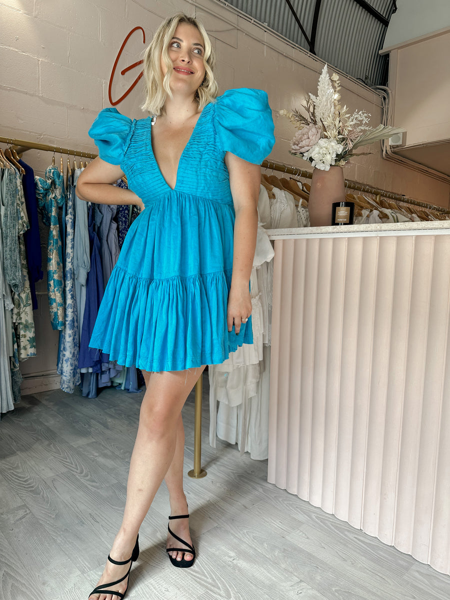 aje gracious tiered mini dress Aje Gracious Tiered Mini Dress Size AU 8 l US 4
