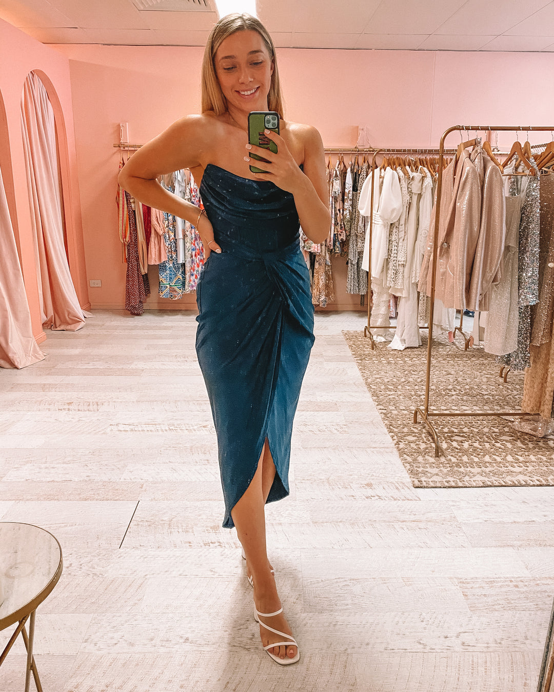 Sheike - Navy Bustier Midi Dress (Size 6/18) Goldie's - Designer Dress Hire Sheike - Navy Bustier Midi Dress (Size 6/18) Goldie's - Designer Dress Hire