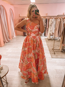 Jadore - Pink Floral Gown (Size 12)