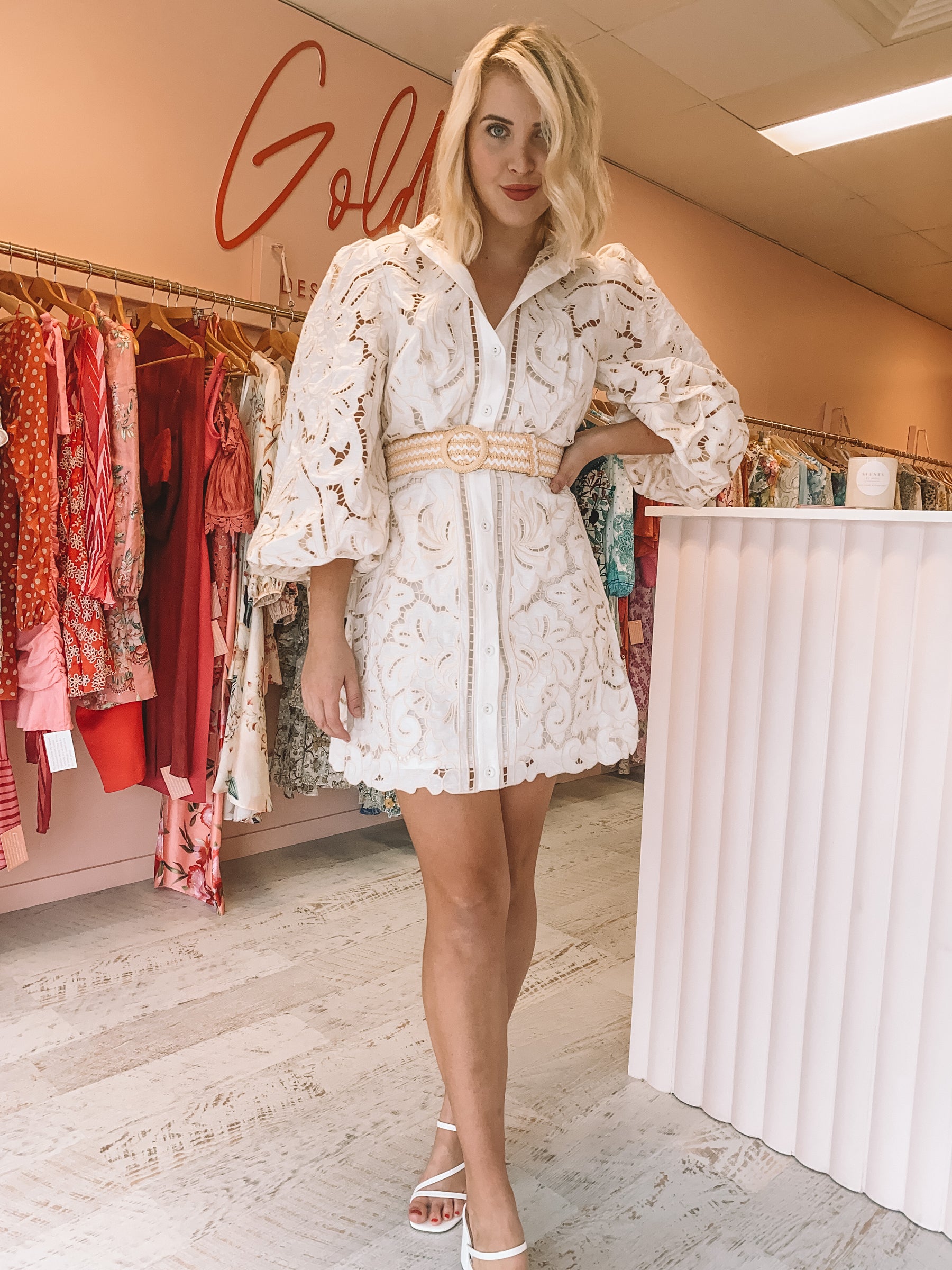 Zimmermann - Empire Broderie Short Dress (Size 3) – Goldie's Zimmermann - Empire Broderie Short Dress (Size 3) – Goldie's
