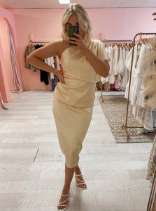 Manning Cartell - Miami Heat Asymmetric Dress Champagne (Size 12)