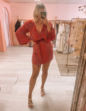 Load image into Gallery viewer, Retrofete - Gabrielle Sequin Robe Dress Red (Medium)