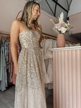 Load image into Gallery viewer, Rachel Gilbert - Champagne  Sequin Gown (Size 4/6)