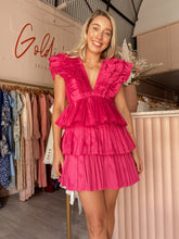 Load image into Gallery viewer, Aje - Rhythmic Frilled Mini Dress (Size 12)