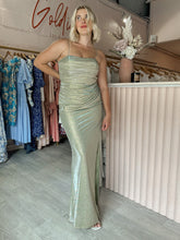 Load image into Gallery viewer, Jadore - Shimmery Sage Gown (Size 12)
