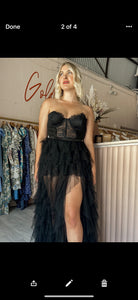 For Love and Lemons - Revolve Bustier Gown Black (Medium)