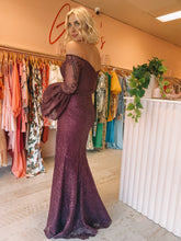 Load image into Gallery viewer, Jadore - Red Wine Lace Gown (Size 8/12)