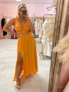 Issy - Hoops Dress Orange Sorbet (Size 14)
