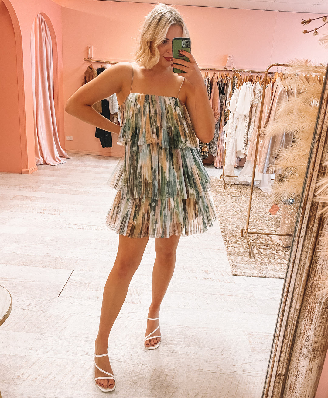Aje - Paperbark Sunray Mini Dress (Size 10) Aje - Paperbark Sunray Mini Dress (Size 10)