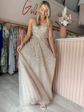 Load image into Gallery viewer, Rachel Gilbert - Champagne  Sequin Gown (Size 4/6)